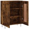 vidaXL Credenza Rovere Fumo 69,5x34x90 cm in Legno Multistrato