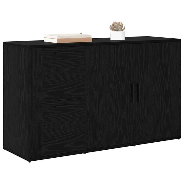vidaXL con cassetto Rovere nero 100 x 33 x 59.5 cm Legno multistrato