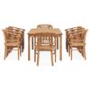 vidaXL Set da Pranzo da Giardino 9 pz in Legno Massello di Teak