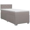 vidaXL Letto box spring con materasso Tortora 90 x 200 cm Tessuto