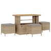 vidaXL Set Divano da Giardino 9 pz Beige polyrattan