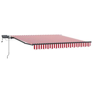 vidaXL Tenda retrattile Rosso e Bianco 300 x 250 cm
