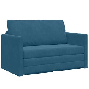 vidaXL Divano letto Blu 124 x 71 x 78 cm Velluto