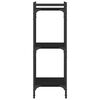 vidaXL Libreria a 3 Ripiani Nera 40x30x86 cm in Legno Multistrato