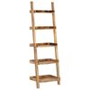 vidaXL Ladder Shelf Brown 75x37x205 cm solido Mango Legno