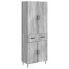 vidaXL Set di armadi 2 pcs Sonoma grigio 66 x 34,5 x 89,5 cm