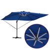 vidaXL Parasol Roma a braccio con blocco Blu e Nero 352 x 251 x 265 cm