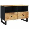 vidaXL Mobile Porta TV 70x33x46 cm in Legno Massello di Mango