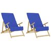 vidaXL Asciugamani da Spiaggia 2pz Blu Reale 60x135 cm Tessuto 400 GSM