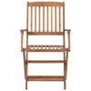 vidaXL Sedie da Giardino Pieghevoli 6 pz con Cuscini Massello Acacia