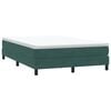 vidaXL Letto a Molle senza Materasso Verde Scuro 160x220 cm Velluto