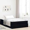 vidaXL Struttura letto con materasso con materasso 2 pcs Nero Tessuto