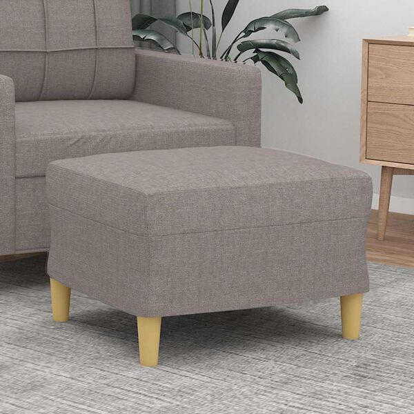 vidaXL Poggiapiedi Tortora 60x50x41 cm in Tessuto