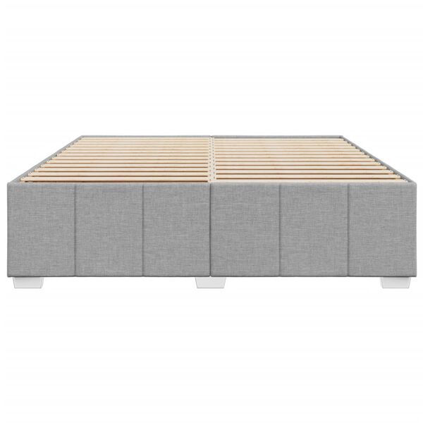 vidaXL Giroletto senza Materasso Grigio Chiaro 200x200 cm Tessuto