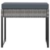 vidaXL Set Pranzo da Giardino 11 pz con Cuscini in Polyrattan Grigio