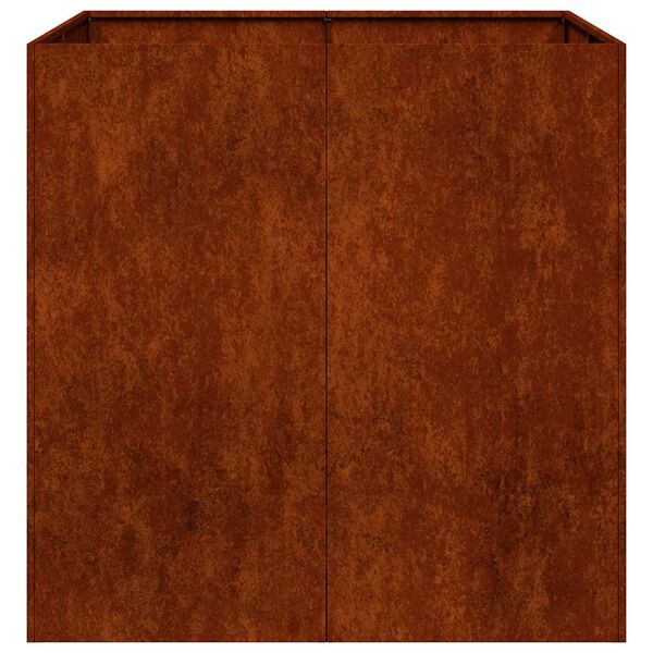 vidaXL Fioriera Arrugginita 80x80x80 cm in Acciaio Corten