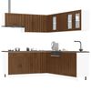vidaXL Set Mobili da Cucina 11 pz Lucca Rovere Marrone in Truciolato