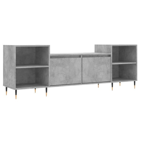 vidaXL Mobile per TV Grigio Cemento 160x35x55 cm Legno Multistrato