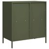 vidaXL Credenza Verde Oliva 68x39x73,5 cm in Acciaio Laminato a Freddo