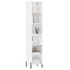 vidaXL Credenza 34,5x32,5x180 cm in Legno Multistrato Bianco Lucido