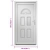 vidaXL Porta Ingresso Bianca 98x208 cm in PVC