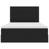 vidaXL Letto con contenitore e materasso Nero 140 x 190 cm Velluto
