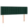 vidaXL Testiera ad Orecchio Verde Scuro 147x16x78/88 cm in Velluto