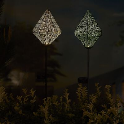 Luxform Lampione Solare a LED da Giardino Oriental Tyana Rosa