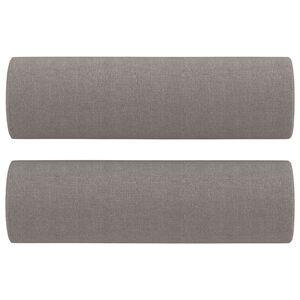 vidaXL Cuscini Decorativi 2 pz Tortora &Oslash;15x50 cm in Tessuto