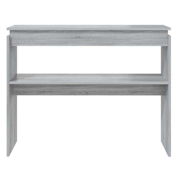 vidaXL Tavolino Consolle Grigio Sonoma 102x30x80 cm Legno Multistrato