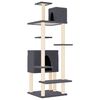 vidaXL Albero per Gatti con Tiragraffi in Sisal Grigio Scuro 154 cm