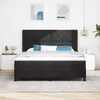 vidaXL Letto a molle con materasso con led Nero 180 x 200 cm Velluto