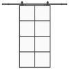 vidaXL Porta Scorrevole con Ferramenta Nera 102,5x205 cm in Vetro ESG