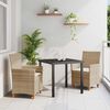 vidaXL Set da Pranzo per Giardino 3 pcs Beige polyrattan