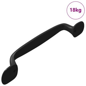 vidaXL Maniglia per Mobili 250 pz Nero 130 x 19,4 x 22,3 mm Alluminio
