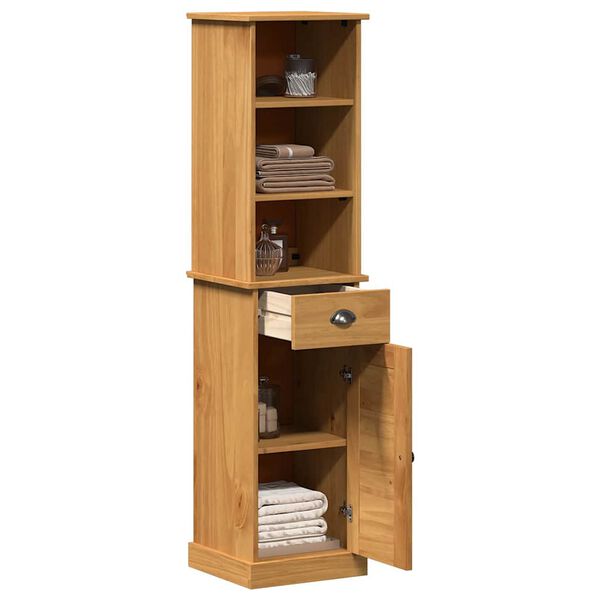 vidaXL Set di mobili per il bagno VIGO 2 pcs Marrone e Marrone Miele