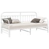 vidaXL Struttura per letto di giorno Bianco 107 x 203 cm Acciaio