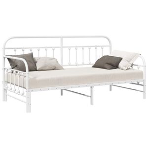 vidaXL Struttura per letto di giorno Bianco 107 x 203 cm