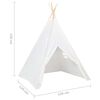vidaXL Tenda Tipi Bimbi Borsa Bianco Microfibra Strisce 120x120x150cm