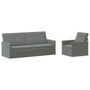 vidaXL Set di divani 2 pcs Grigio Scuro Velluto (V)