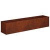 vidaXL Vaso da giardino Ruggine 80 x 20 x 20 cm Acciaio Corten