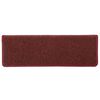 vidaXL Tappetini per scale 30 pz 65x21x4 cm Bordeaux bordo rettangolare