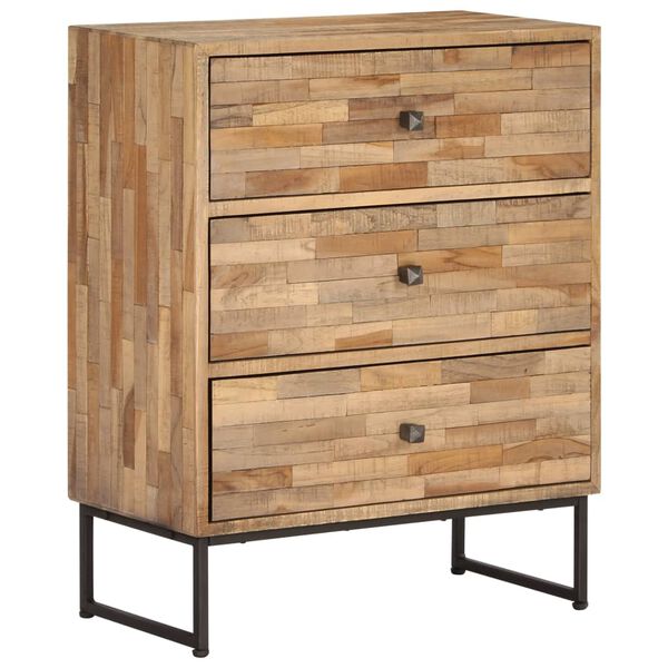 vidaXL Set Credenza 3 pz in Legno di Teak Recuperato