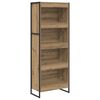 vidaXL Armadio per Libri Rovere Artigianale 80 x 30 x 155 cm