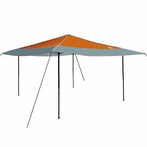 vidaXL Tenda Gazebo 395 x 395 x 251 cm Arancione Tessuto