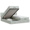 vidaXL Letto ottomano con materasso 2 pz Grigio Chiaro Velluto