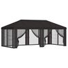 vidaXL Copertura Gazebo con Pareti Laterali 6 x 3 m Antracite