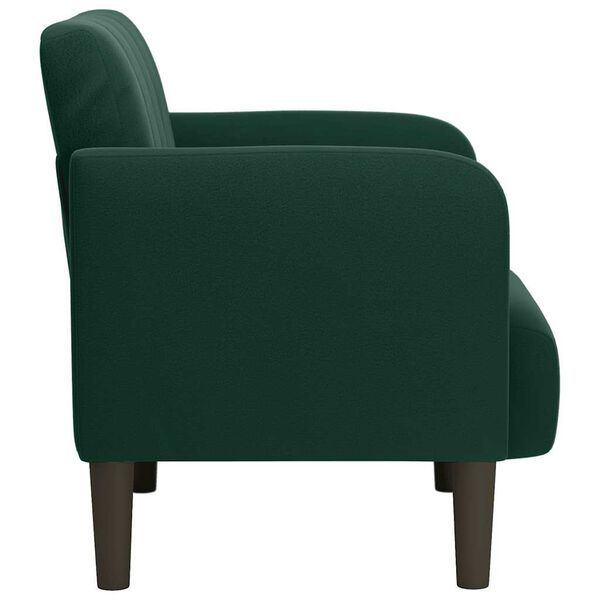 vidaXL Divano Sedia con Braccioli Verde Scuro 54 cm in Velluto