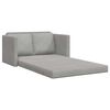 vidaXL Divano Letto da Terra 2 in 1 Grigio Chiaro 122x204x55cm Velluto