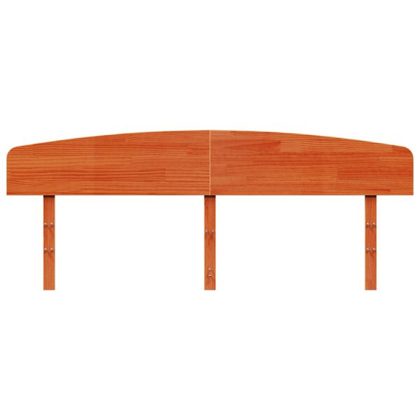 vidaXL Testiera Marrone Cera 200 cm in Legno Massello di Pino